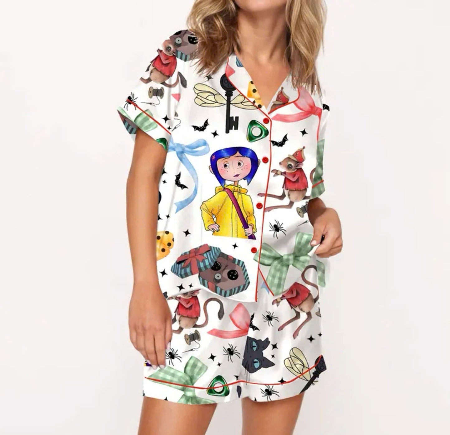 Coraline Halloween Pajamas Set