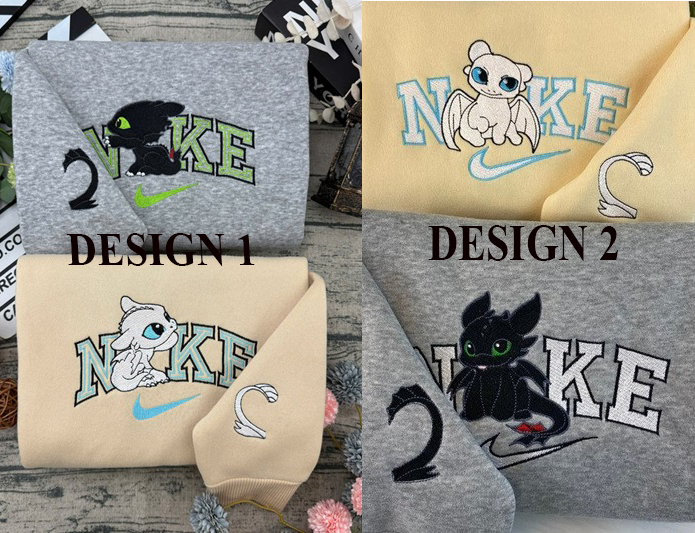 Toothless & Light Fury Embroidered Sweatshirt