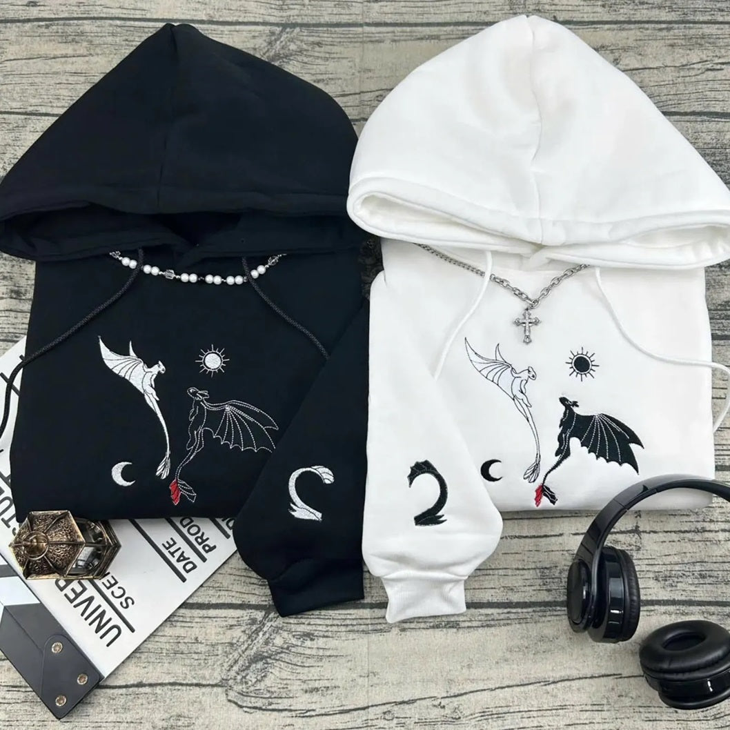 Toothless & Light Fury Couple embroidered sweatshirt