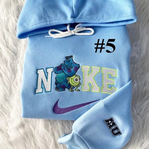 Mike Wazowski & James Sullivan Monsters Inc Disney Embroidered Sweatshirt