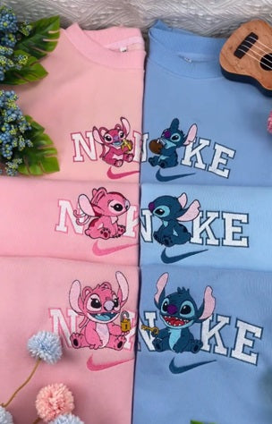 Stitch & Angel Embroidered Sweatshirt
