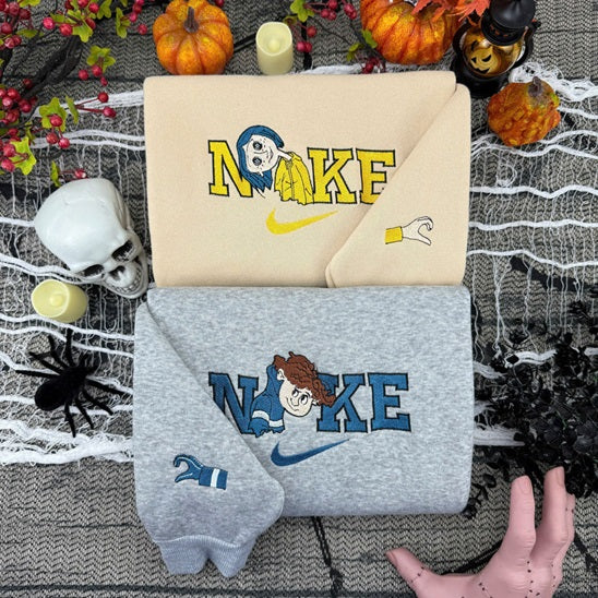 Coraline and Wybie new Embroidered Sweatshirt