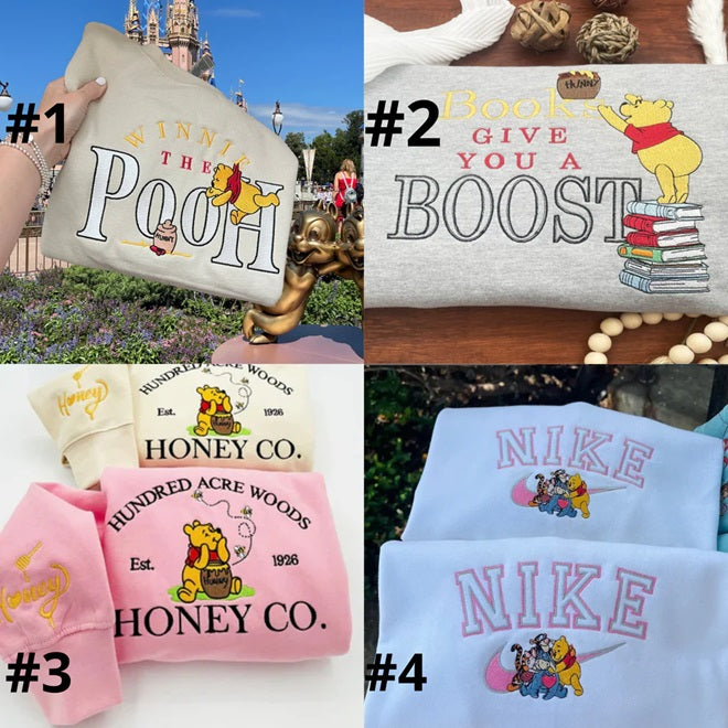 Winnie Pooh Embroidered Sweatshirt