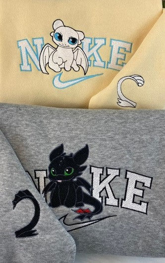 Toothless & Light Fury Embroidered Sweatshirt