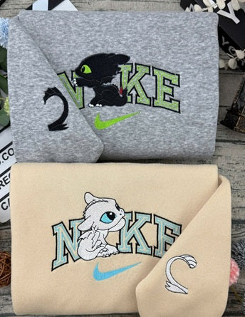 Toothless & Light Fury Embroidered Sweatshirt