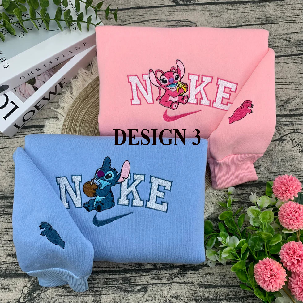 Stitch & Angel Embroidered Sweatshirt