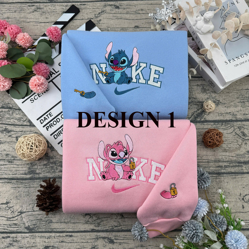 Stitch & Angel Embroidered Sweatshirt