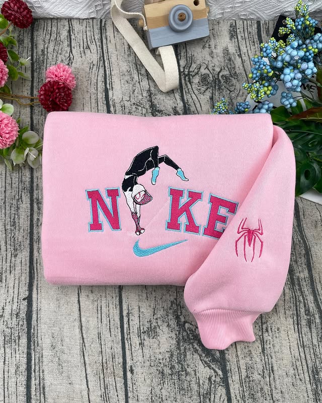 Miles & Gwen Spider Man Embroidered Sweatshirt