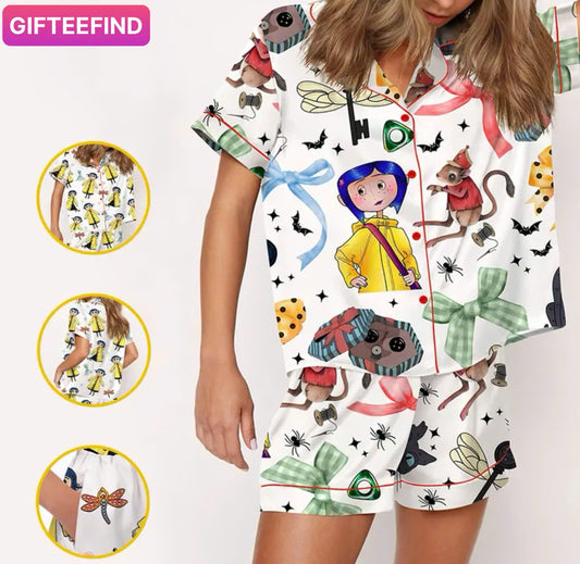 Coraline Halloween Pajamas Set
