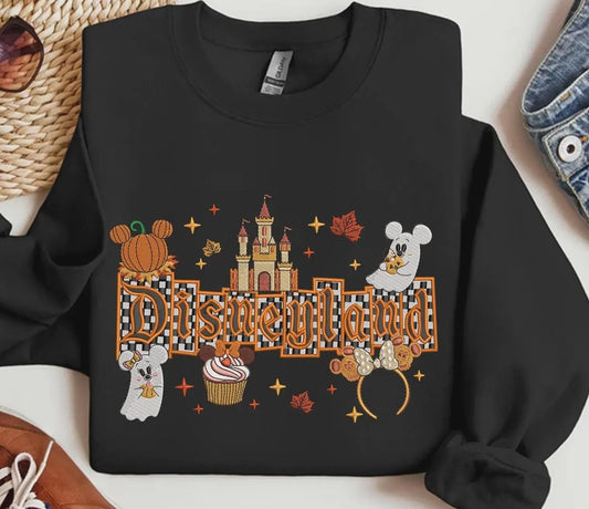 Halloween Disneyland embroidered sweatshirt