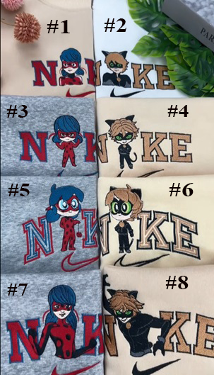 Ladybug & Cat Noir Embroidered Sweatshirt