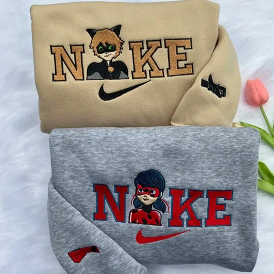 Ladybug & Cat Noir Embroidered Sweatshirt