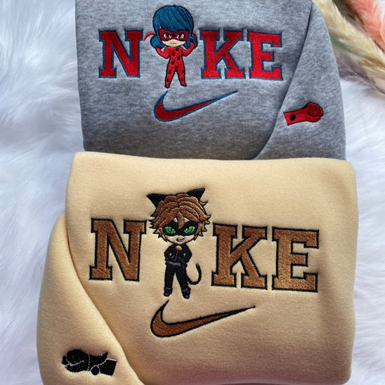 Ladybug & Cat Noir Embroidered Sweatshirt