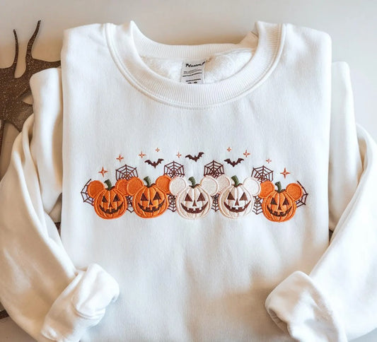 Pumpkin Mickey embroidered sweatshirt