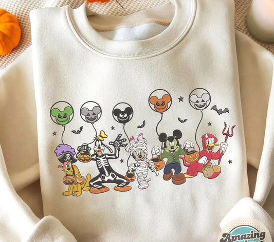 Mickey & friends Halloween embroidered sweatshirt