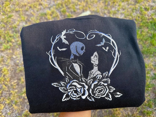 Jack And Sally embroidered sweatshirt