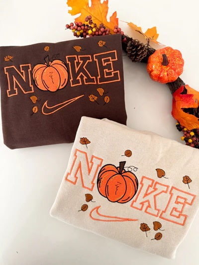 Pumpkin Matching embroidered sweatshirt