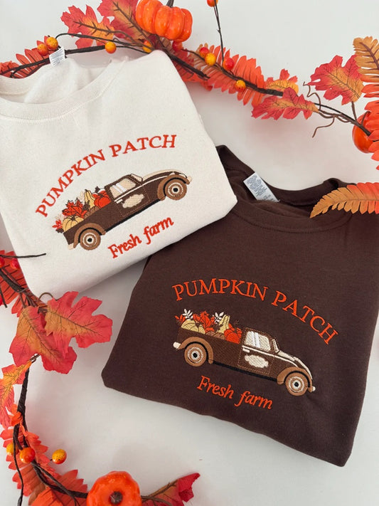 Pumpkin Patch Fresh Farm embroidered sweatshirt