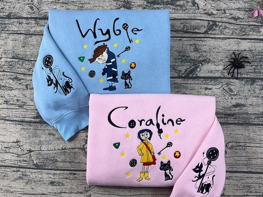 Coraline & Wybie embroidered sweatshirt
