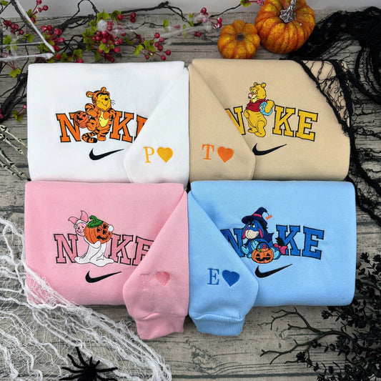 Bear Winnie Pooh and Friends Halloween Embroidered Sweatshirt